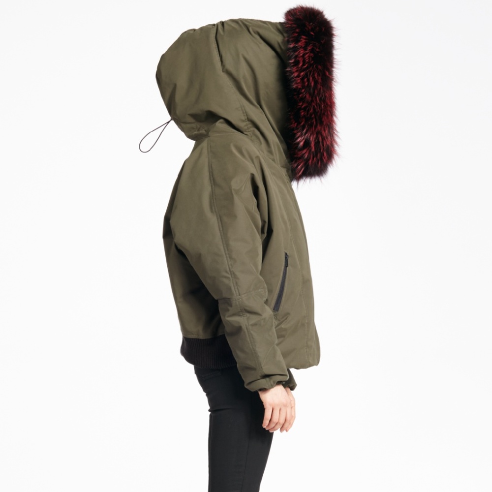 SOIA&KYO Oversized Jacket Green Red Hoodie